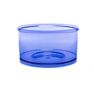Blauer oberer Einfülltank als Ersatzteil für einen Stand-Wasserfilter von Lotus Vita.